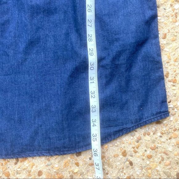 NWT Love, Hanna Jean Chambray Denim Dress L - Picture 4 of 11